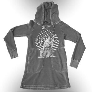 Hysteric Glamour Graphic Distressed Hoodie Tunic